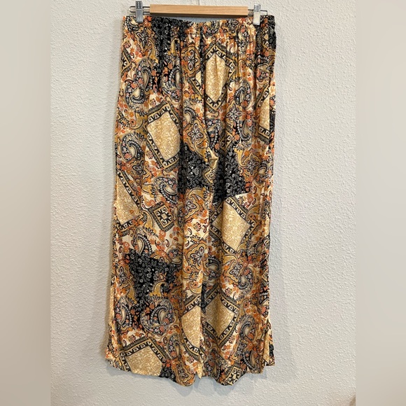 Cupcakes and Cashmere women’s pants paisley elastic waste drawstring large - Picture 3 of 5